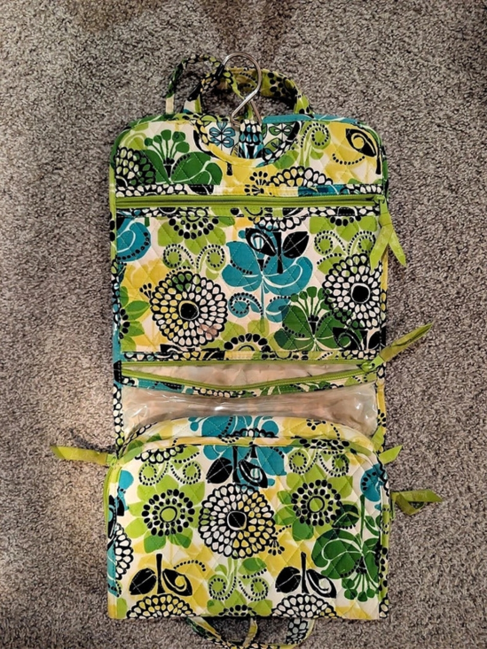 Vera Bradley hanging organizer Floral Green & Blue